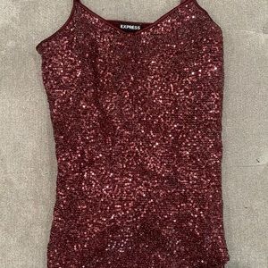 Express sequin tank top